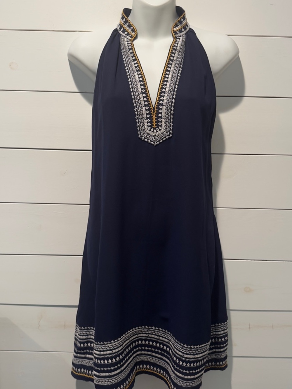 THML Navy Blue Top with White Label